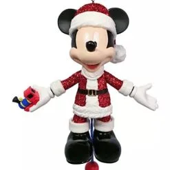 Disney Figurine Ornament - Santa Mickey Mouse Articulated