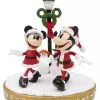 Disney Holiday Figure - Santa Mickey & Minnie Lamp Post - Light Up