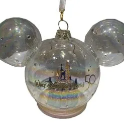 Disney Mickey Ears Icon Ornament - 50th Anniversary - Castle