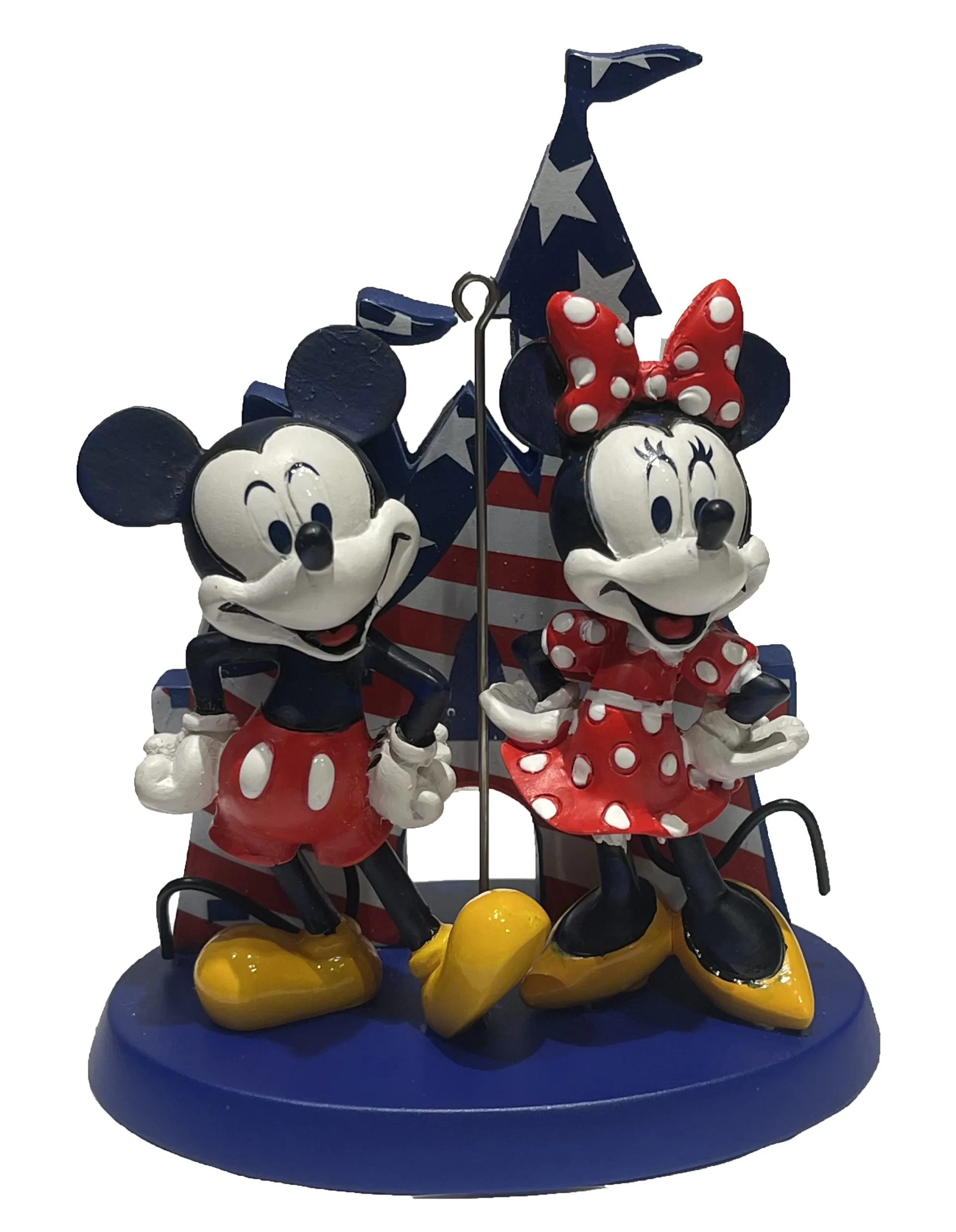Disney Figurine Ornament - Americana Mickey & Minnie With Castle 1 Disney Figurine Ornament - Americana Mickey & Minnie With Castle