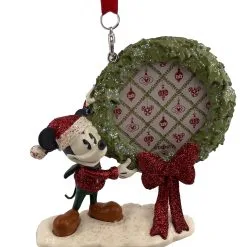 Disney Frame Ornament - Mickey Mouse With Wreath