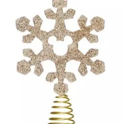 Disney Tree Topper - Mickey Mouse Snowflake - Gold