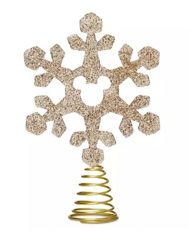 Disney Tree Topper - Mickey Mouse Snowflake - Gold 1 Disney Tree Topper - Mickey Mouse Snowflake - Gold