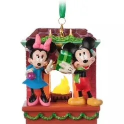 Disney Figurine Ornament - Mickey & Minnie Living Magic - Light Up