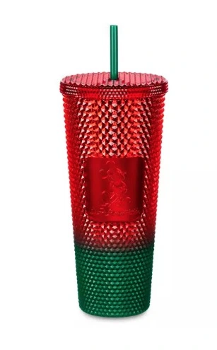 Disney Starbucks Tumbler - Christmas Geometric - Red & Green 1 Disney Starbucks Tumbler - Christmas Geometric - Red & Green